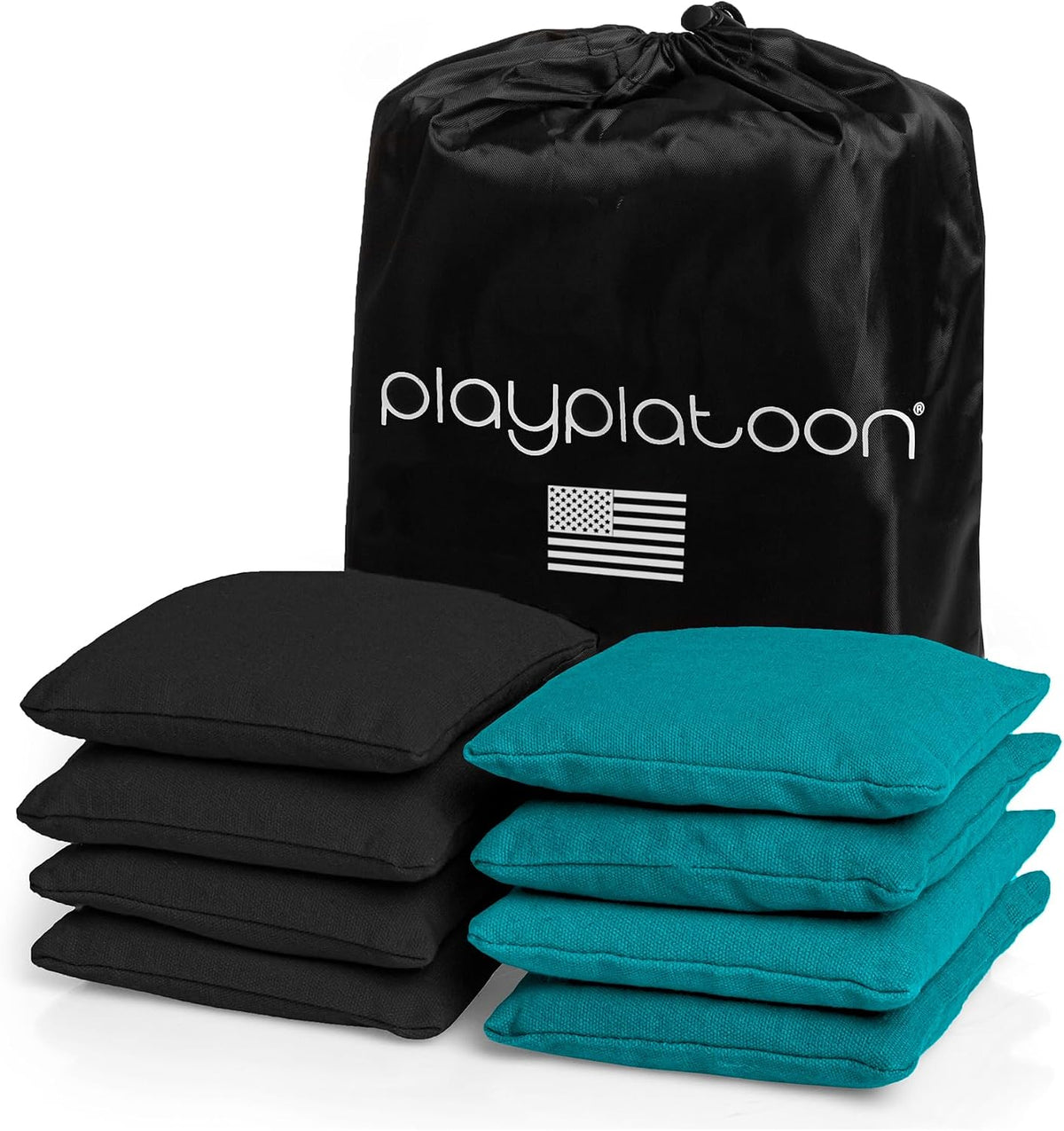Play Platoon Cornhole Bags Set of 8 Regulation Size & Weight Duck Cloth