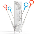 Buenalife Heavy Duty Cleaning Brushes Set of 4 - Extra Long Straw Cleaners for Metal and Plastic Reusable Drinking Straws, to Clean Small Spaces, Sippy Cups, Water Bottles - Sturdy Hard Brush Bristles