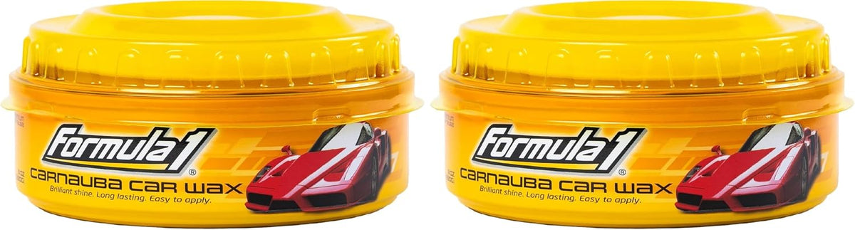 Formula 1 Carnauba Car Wax Paste, High Gloss Shine & Water Beading, 8oz