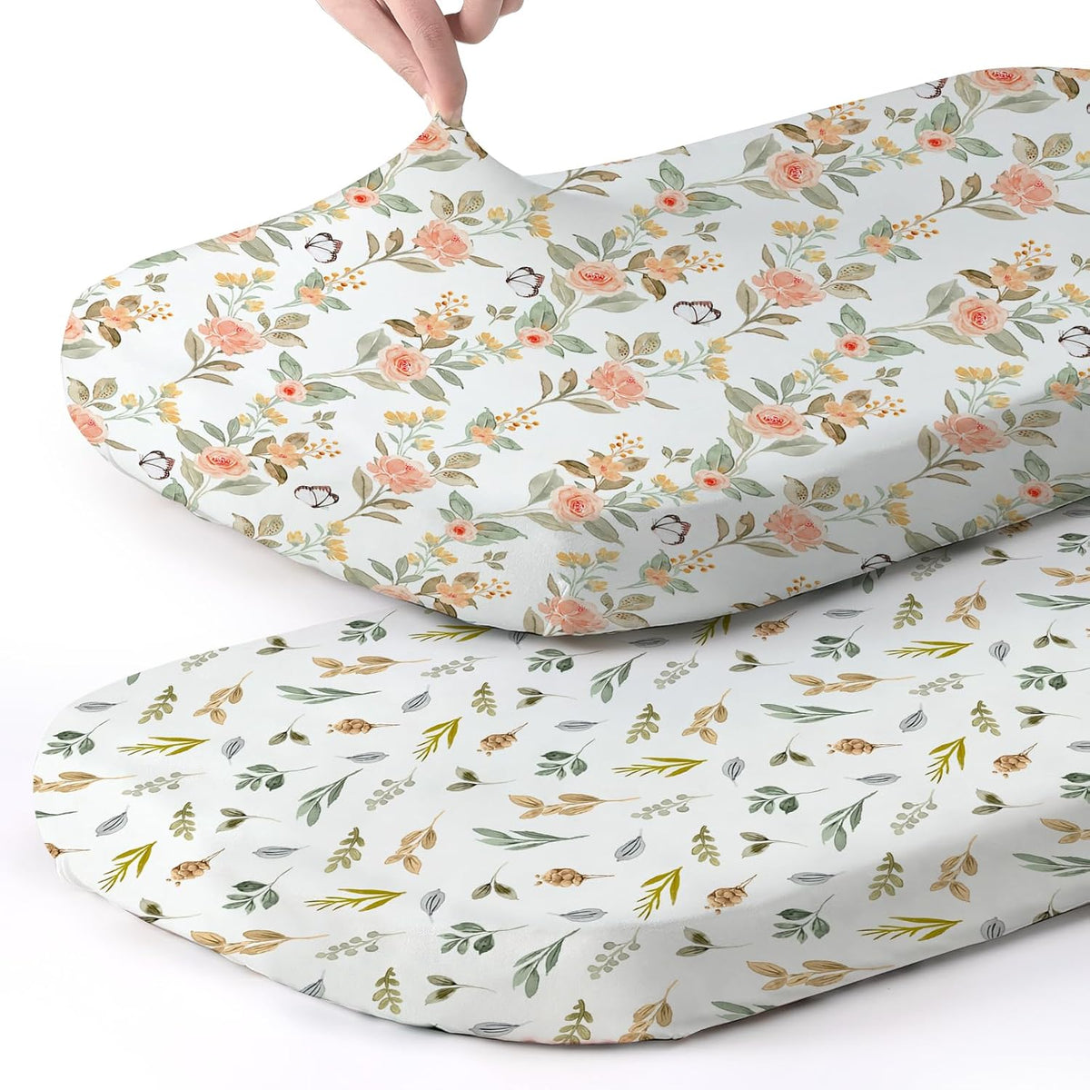 Pack n Play Sheets, BROLEX 2 Pack Mini Crib Sheets,Stretchy Portable Fitted Playard Sheet Set, Convertible Playard Mattress Cover,Ultra Soft Breathable Material,Elephant Whale