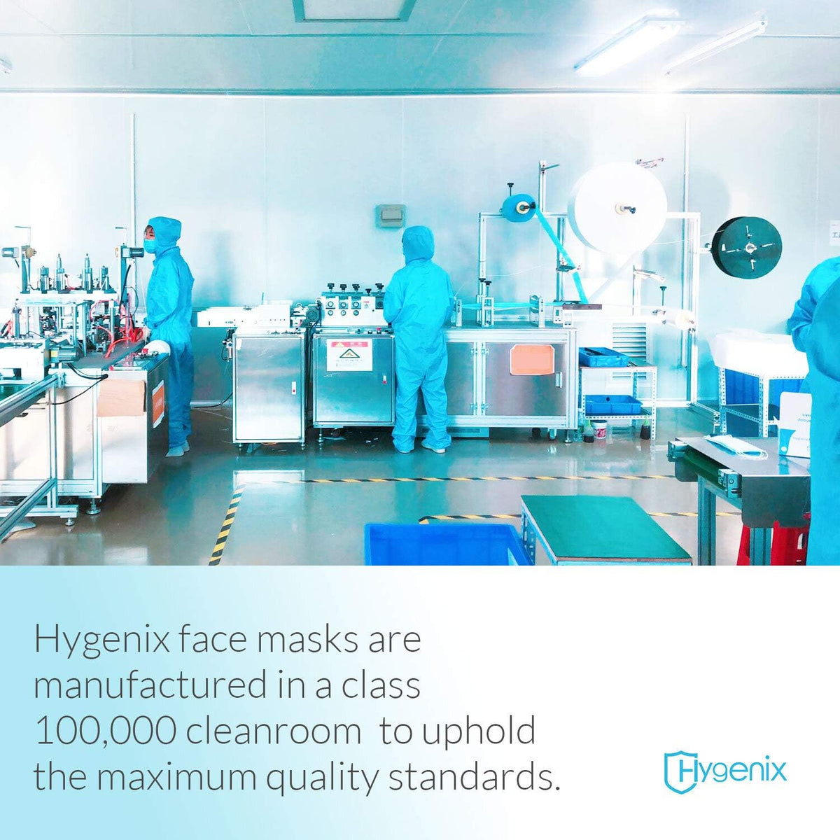 Hygenix FDA Cleared ASTM Level 3 Procedure Face Masks, Made in USA, ≥98% Filtration, Fluid Resistant, 3-Ply Ear Loop, 50 Pack