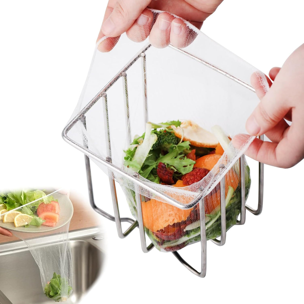 WYIRONG 250 Pack Disposable Drain Covers, Disposable Mesh Sink Strainer Pouches for Sourdough, One Use Sourdough Drain Catcher Mesh Cover Nets for Kitchen Sink, Strainer Pouches Kitchen and Bathroom