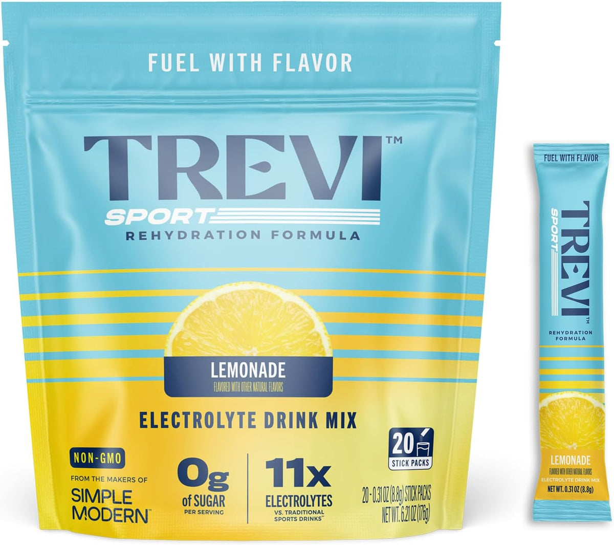 TREVI Sport Electrolytes Powder Packets Sugar Free Rehydration Variety Pack