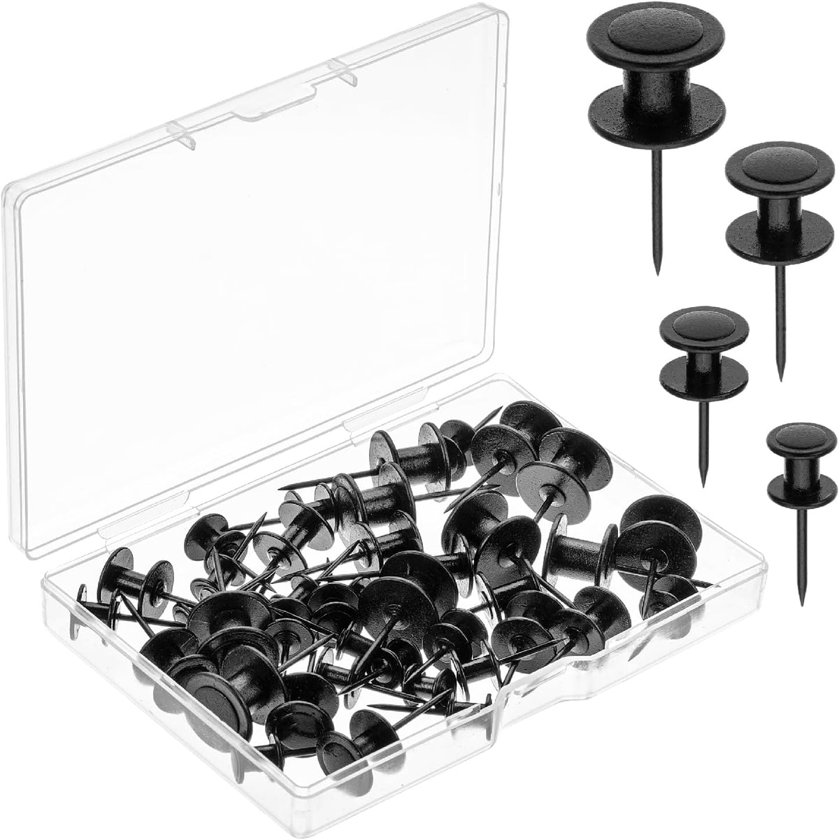 Mr. Pen- Double Headed Picture Hanging Nails, 50 Pack, Black