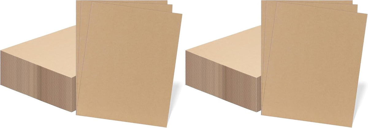 RLAVBL 50 Pack 8.5x11 Corrugated Cardboard Sheets, Flat Cardboard Inserts for Shipping, Mailing, Packing, DIY Crafts
