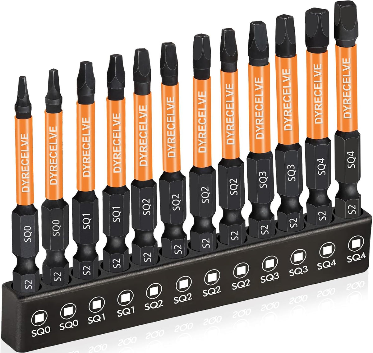 DYRECELVE 10-Pack 8-Point Star Bit Set for Trailer, Double Square, 2.56 IN
