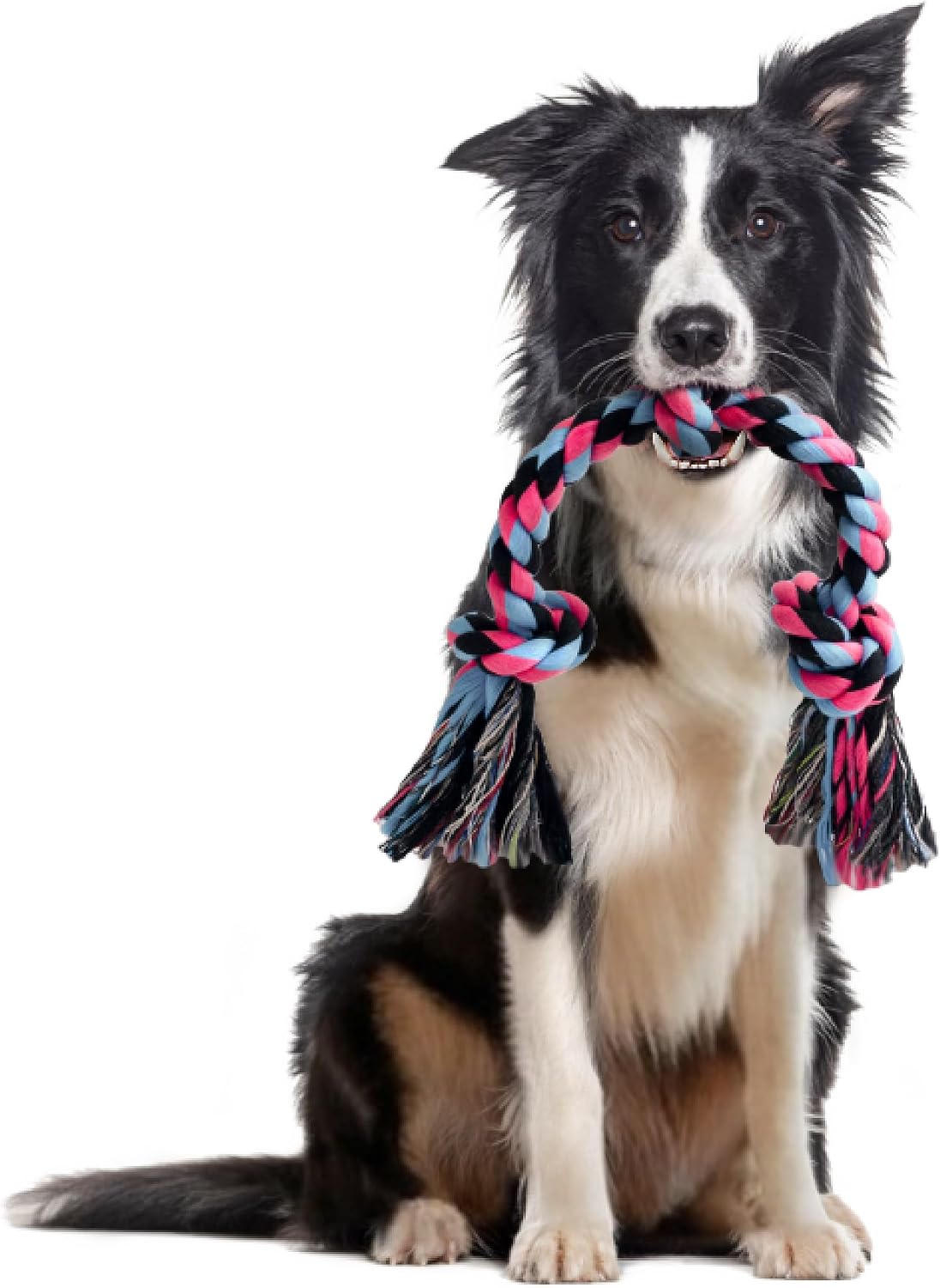 SHARLOVY Large Tough Chew Toys for Aggressive Chewers, 9 Pack Dog Rope Toys | Heavy Duty 5 Knots Indestructible Rope Toys for Large Breed, Cotton Puppy Teething Chew Toys,Tug of War Toy for Medium Dogs