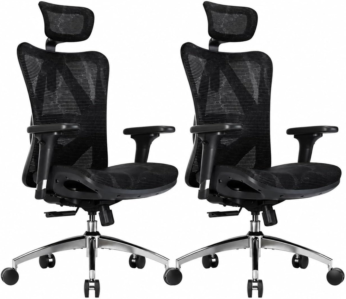 SIHOO M18 Ergonomic Office Chair, Mesh Back Desk Chair with Headrest