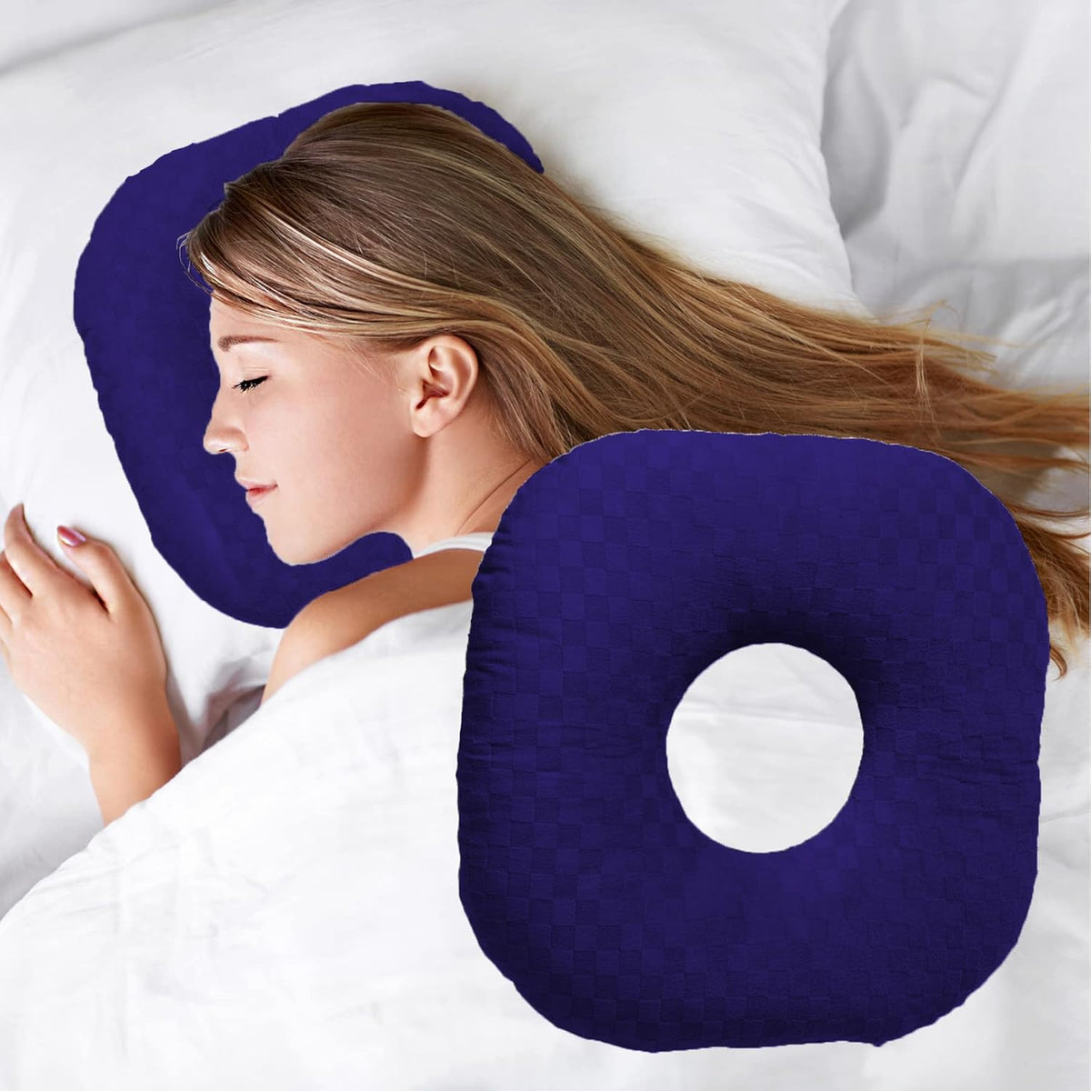 Ear Piercing Pillow with Hole for Cartilage Piercings, CNH Support