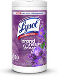 Lysol Disinfectant Wipes, Multi-Surface Antibacterial Cleaning Wipes, For Disinfecting and Cleaning, Lemon and Lime Blossom, 80 Count (Pack of 1)