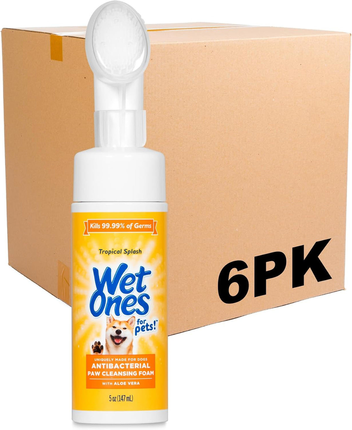 Wet Ones for Pets Foam Dog Paw Cleaner, Tropical Splash Scent, 5 Oz