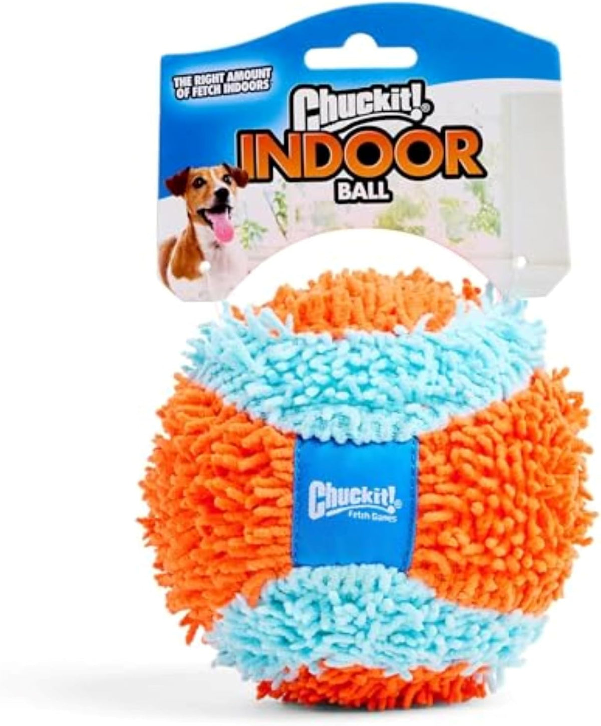 Chuckit! Indoor Fetch Roller Toy for Dogs - Interactive Dog Toys for Boredom, Orange and Blue