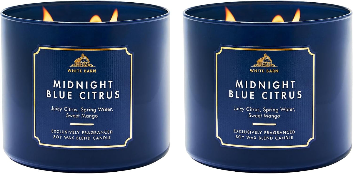 Bath & Body Works Eucalyptus Spearmint 3-Wick Candle - Scented Candle for At-Home Use - Long-Lasting, Room-Filling Fragrance - High Fragrance Oil Concentration - Soy Wax Blend