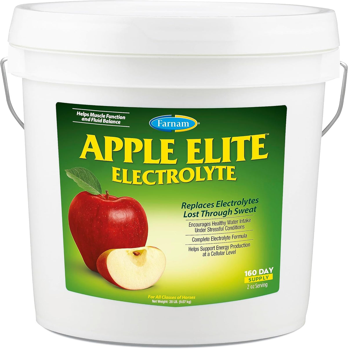 Farnam Apple Elite Horse Electrolytes Powder Supplement, 40 Day Supply