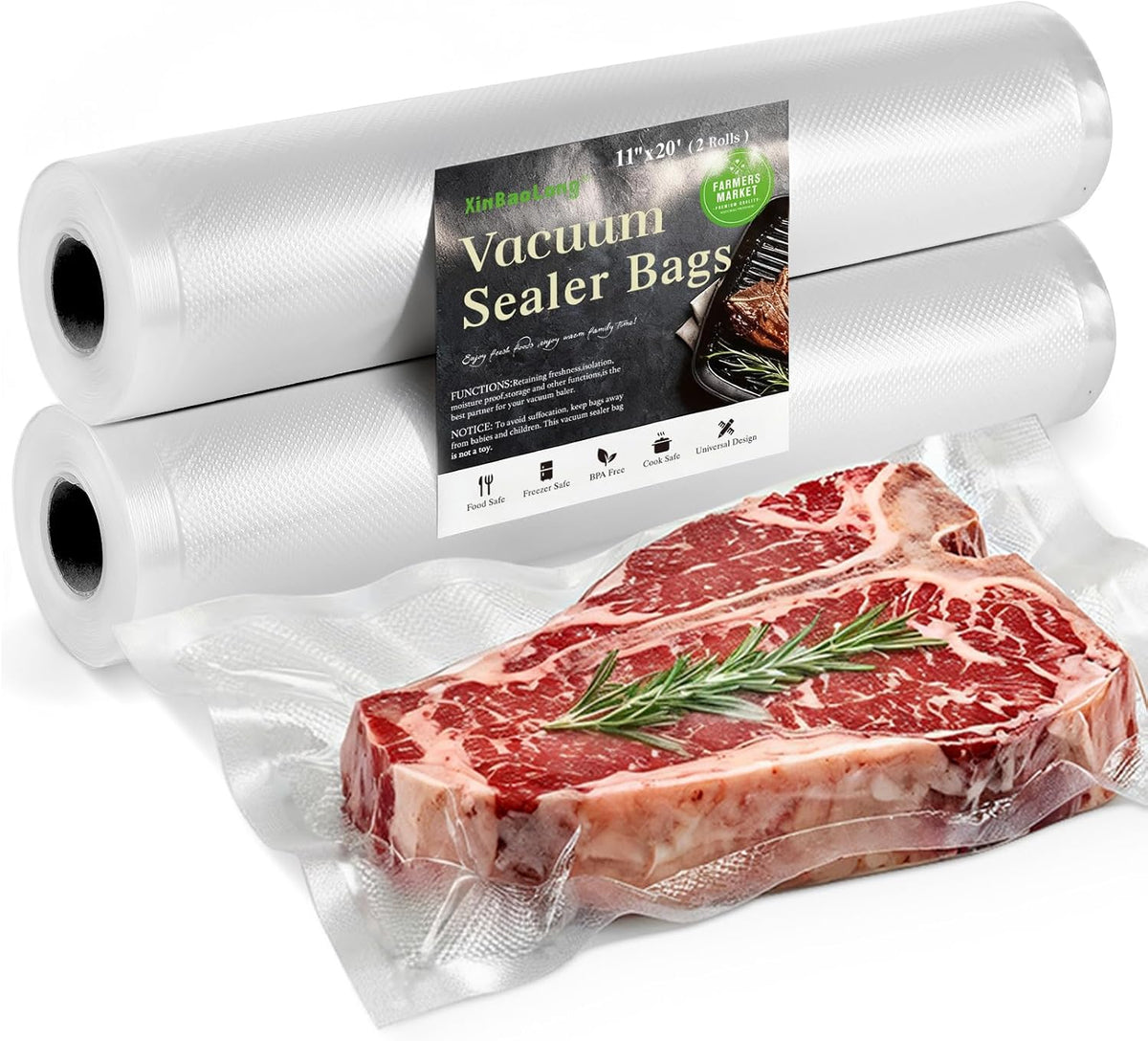 Vacuum Sealer Bags For Food 6 Pack, Kitchen Essentials
