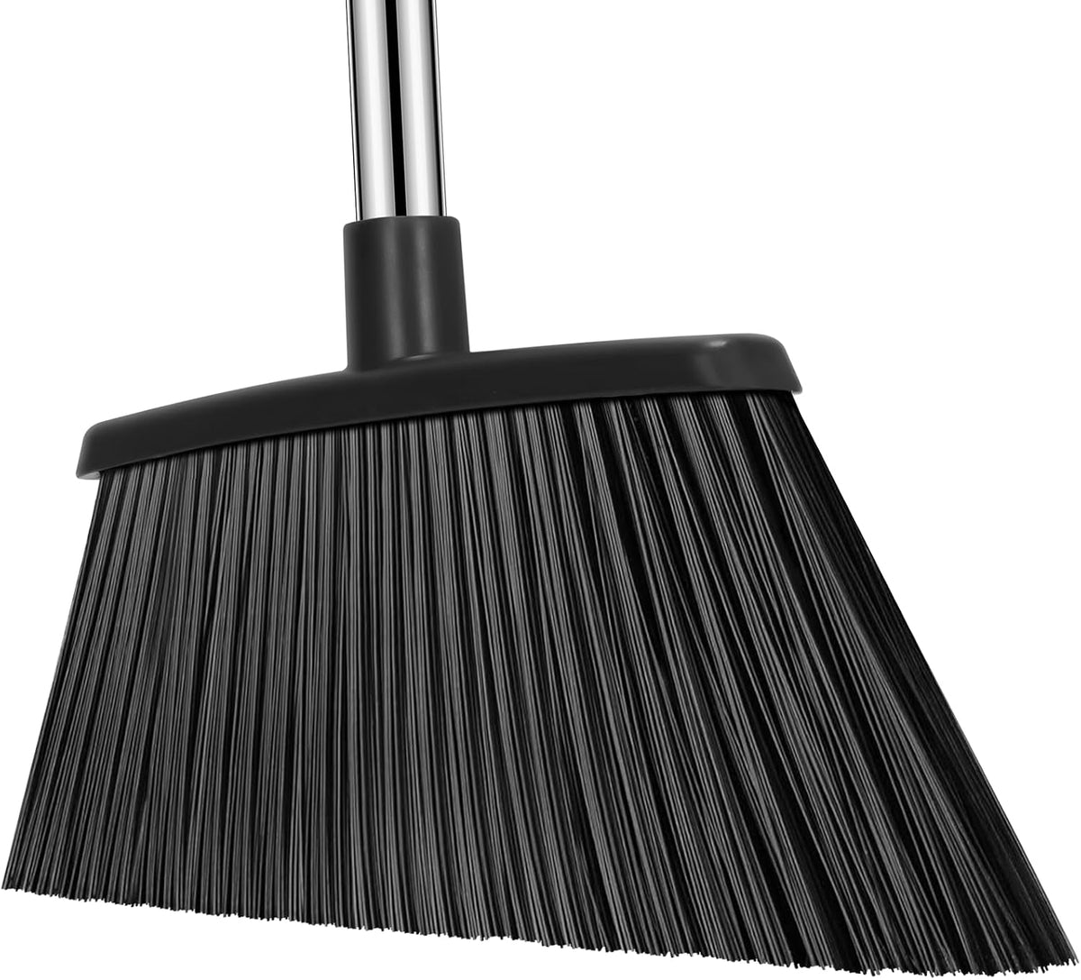 Heavy Duty Broom, 55 Inch Long Handle Outdoor Large Angle Brooms, Commercial Broom for Sweeping Indoor, for Home Garage Kitchen Office Courtyard Lobby Patio Lawn Concrete