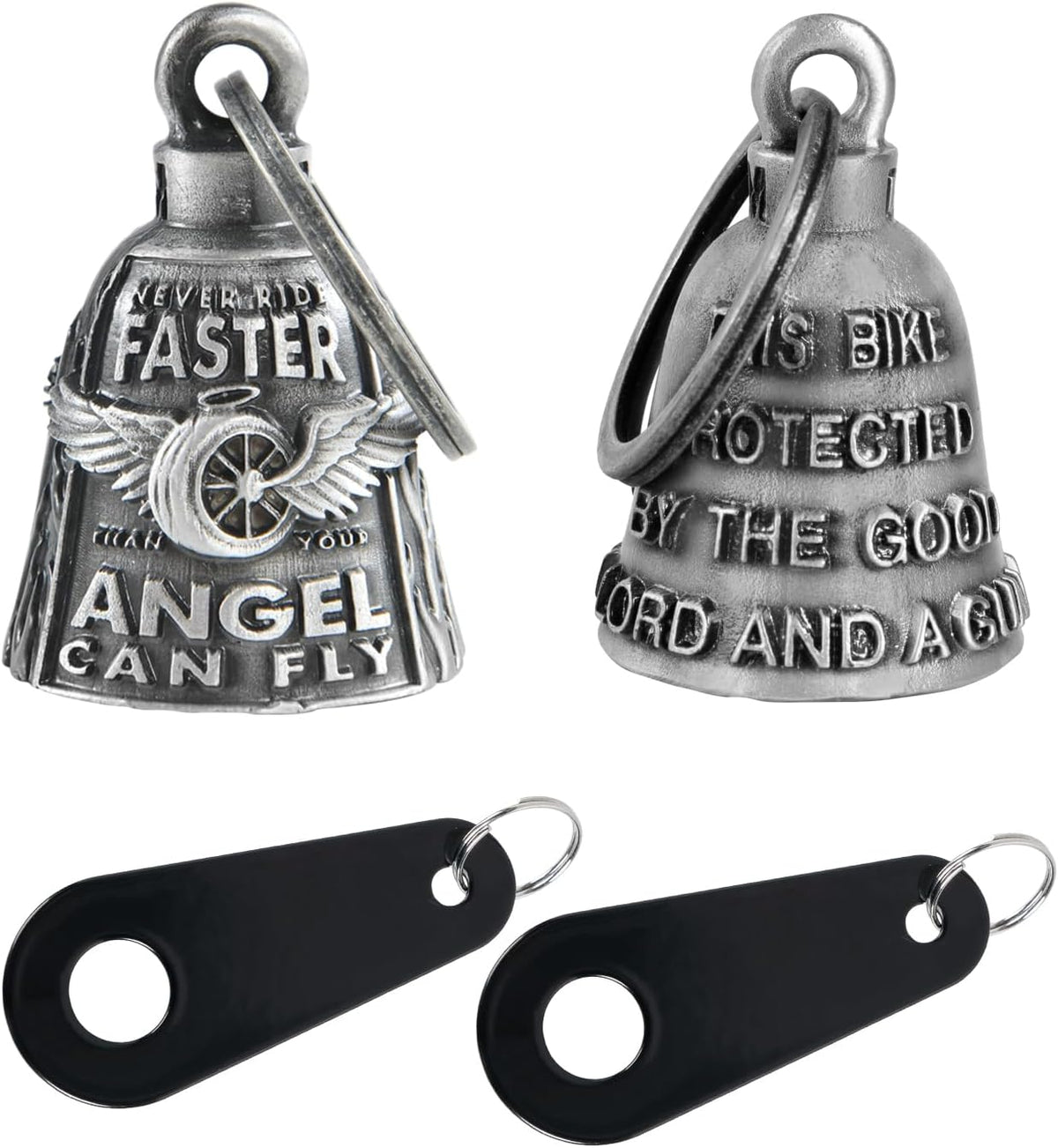 Dream Apparel Motorcycle Bells for Bikers Guardian Angel Gremlin Motorcycle Bells for Motorcycle Rider Key Chain for Luck