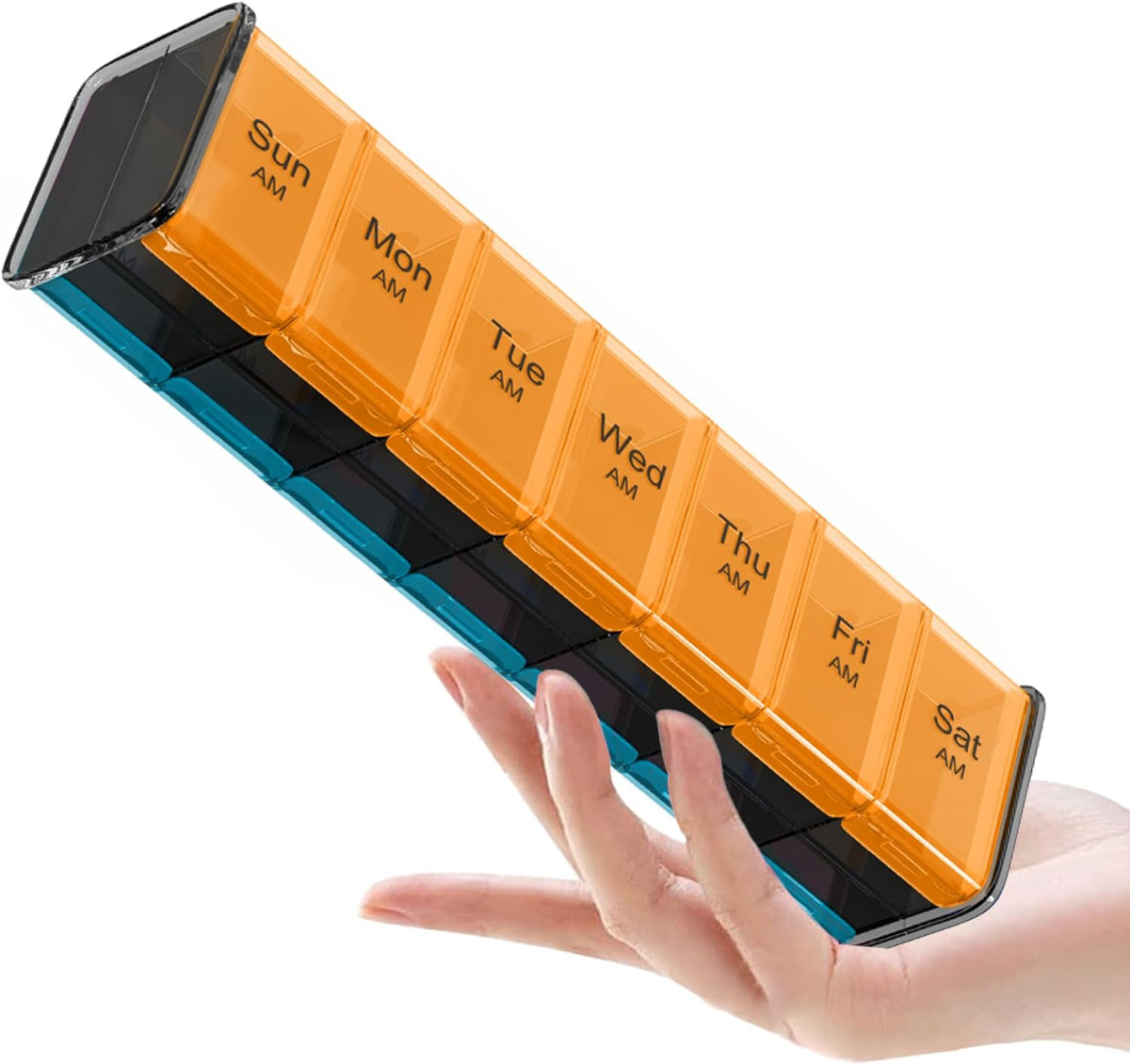 Extra Large Pill Organizer- XXL Pill Box 7 Day - Weekly Pill Organizer with AM PM Large Compartments Big Pill Case for Supplements Jumbo Pill Holder for Vitamins Huge Medicine Organizer 2 Times a Day
