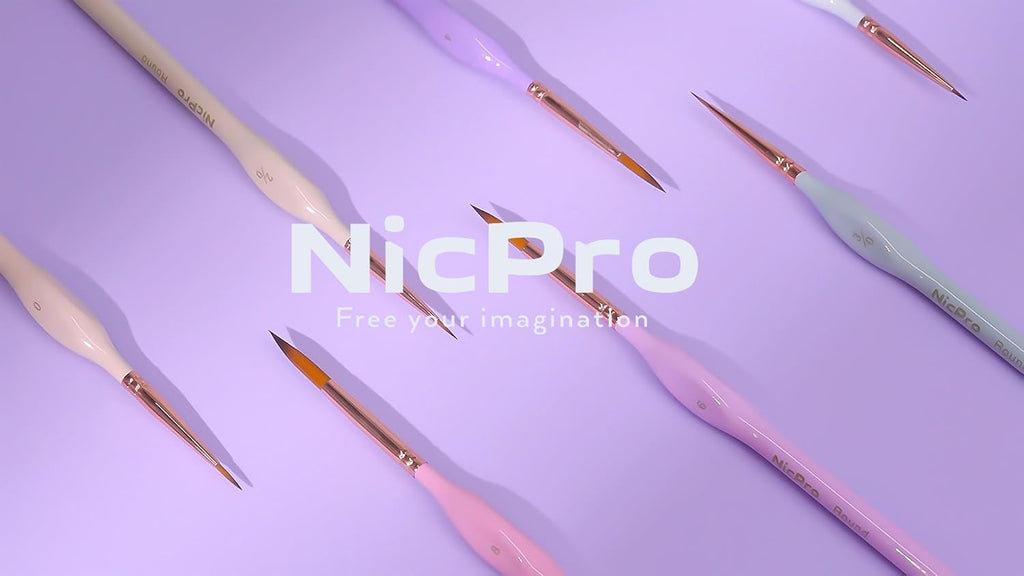 Nicpro 10PCS Paint By Numbers Brushes, Micro Fine Detail Paint Brush Set