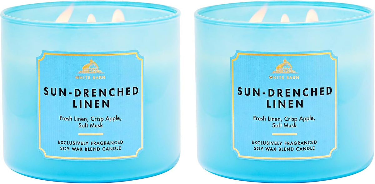 Bath & Body Works Eucalyptus Spearmint 3-Wick Candle - Scented Candle for At-Home Use - Long-Lasting, Room-Filling Fragrance - High Fragrance Oil Concentration - Soy Wax Blend