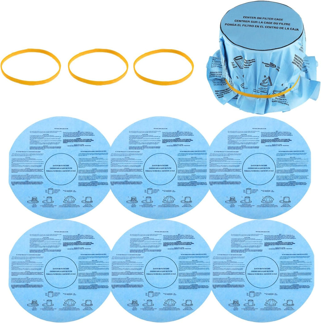 6Pack Reusable Wet/Dry Filter VF2002 90107 For Most Vacuum Cleaner