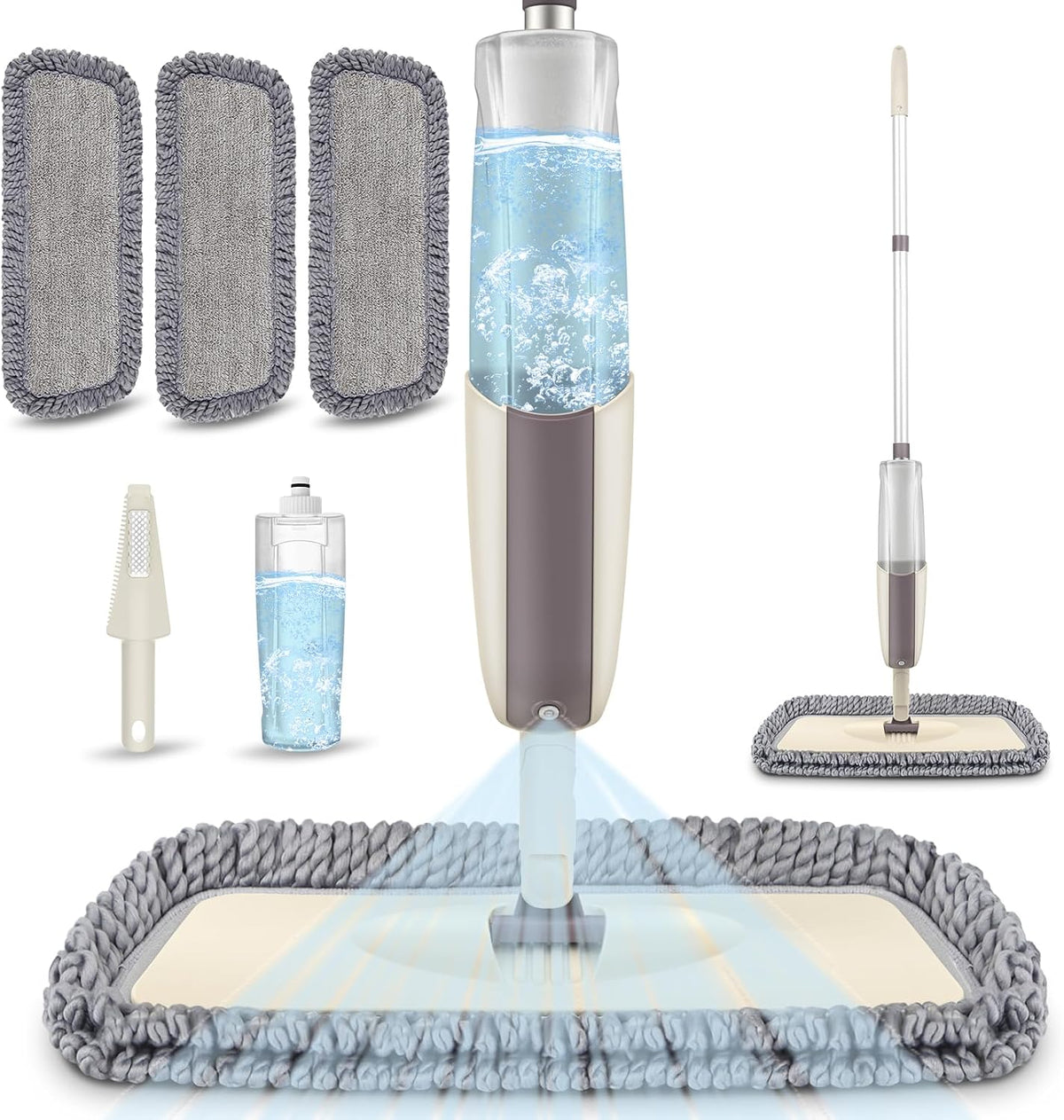 Spray Wet Mops for Floor Cleaning: Hardwood Floor Mop Refillable Dust Mop