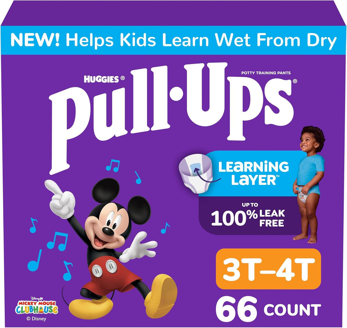 Pull-Ups Boys' Potty Training Pants, Size 3T-4T, 112 Count