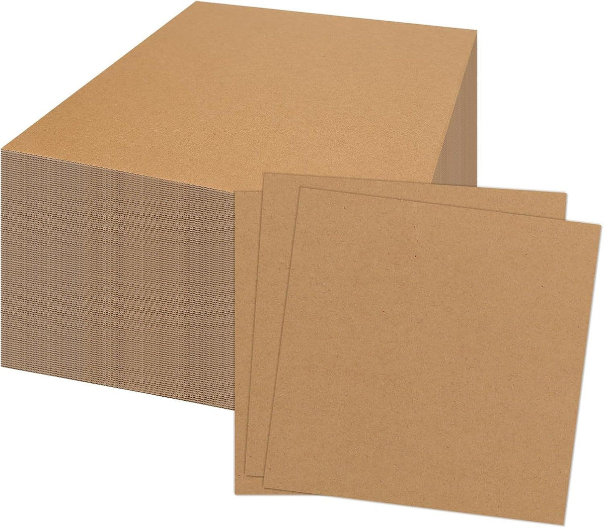 RLAVBL 50 Pack 8.5x11 Corrugated Cardboard Sheets, Flat Cardboard Inserts for Shipping, Mailing, Packing, DIY Crafts