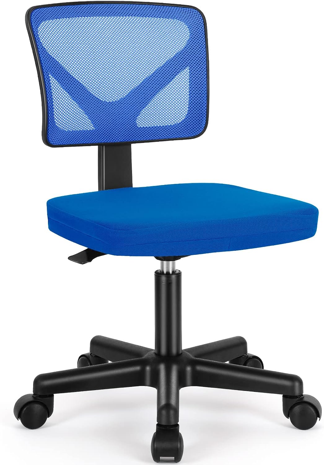Sweetcrispy Small Armless Desk Chair, Mesh Rolling Office Chairs