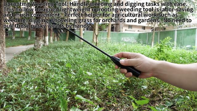Weed Puller Tool Garden Weed Pulling Tool, Portable Garden Weeder Tool Uprooting Weeding Tool, 4 Teeth Manganese Steel Forged Hand Weeder for Vegetable Gardening Backyard Farm Planting & Weeding