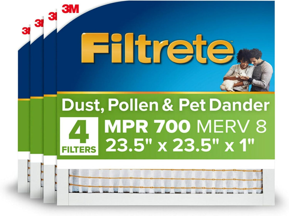 Filtrete 20x30x1 Air Filter, MERV 8, MPR 700, 4 HVAC Filters