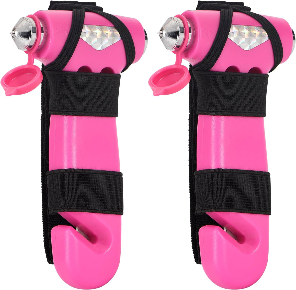 MOTORBUDDY 2-Pack Car Safety Hammer Seatbelt Cutter, Auto Emergency Escape Hammer with Window Glass Breaker and Seat Belt Cutter, Striking Red Escape Tool for Car Accidents