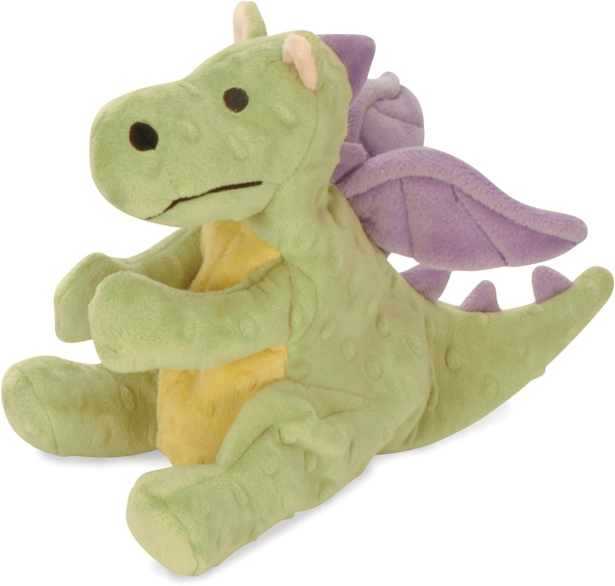goDog Bubble Plush Dragons Squeaky Dog Toy, Chew Guard Technology - Coral, Large