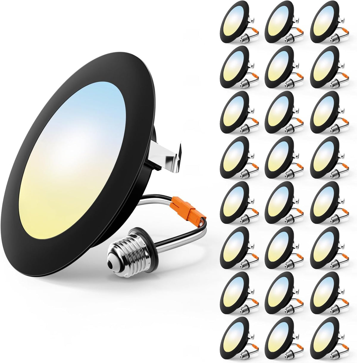FREELICHT 24 Pack Retrofit LED Recessed Lighting 6 Inch, 5CCT, White
