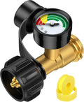 GasXpert Propane Tank Gauge Level Indicator, Gas Grill Gauge for 5-40lbs Propane Tank, Upgraded 3 Temperatures Scale, Color-Coded Propane Gauge for Grill, Heater, Fryer, Camper