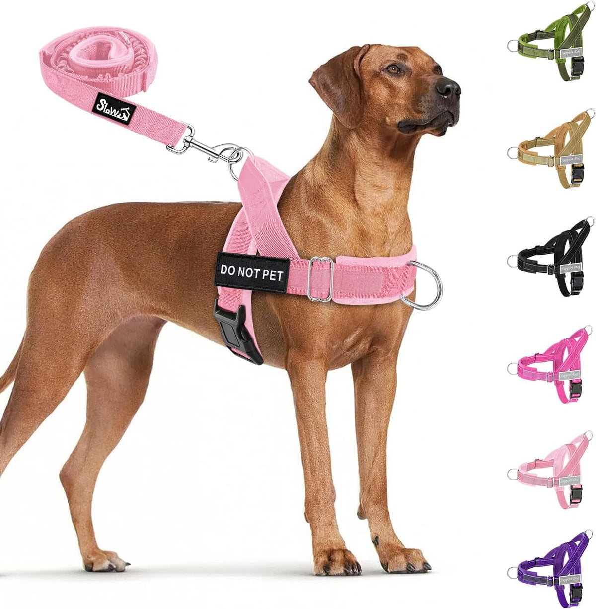 SlowTon No Pull Dog Harness with Front Clip - Heavy Duty, Soft Padded