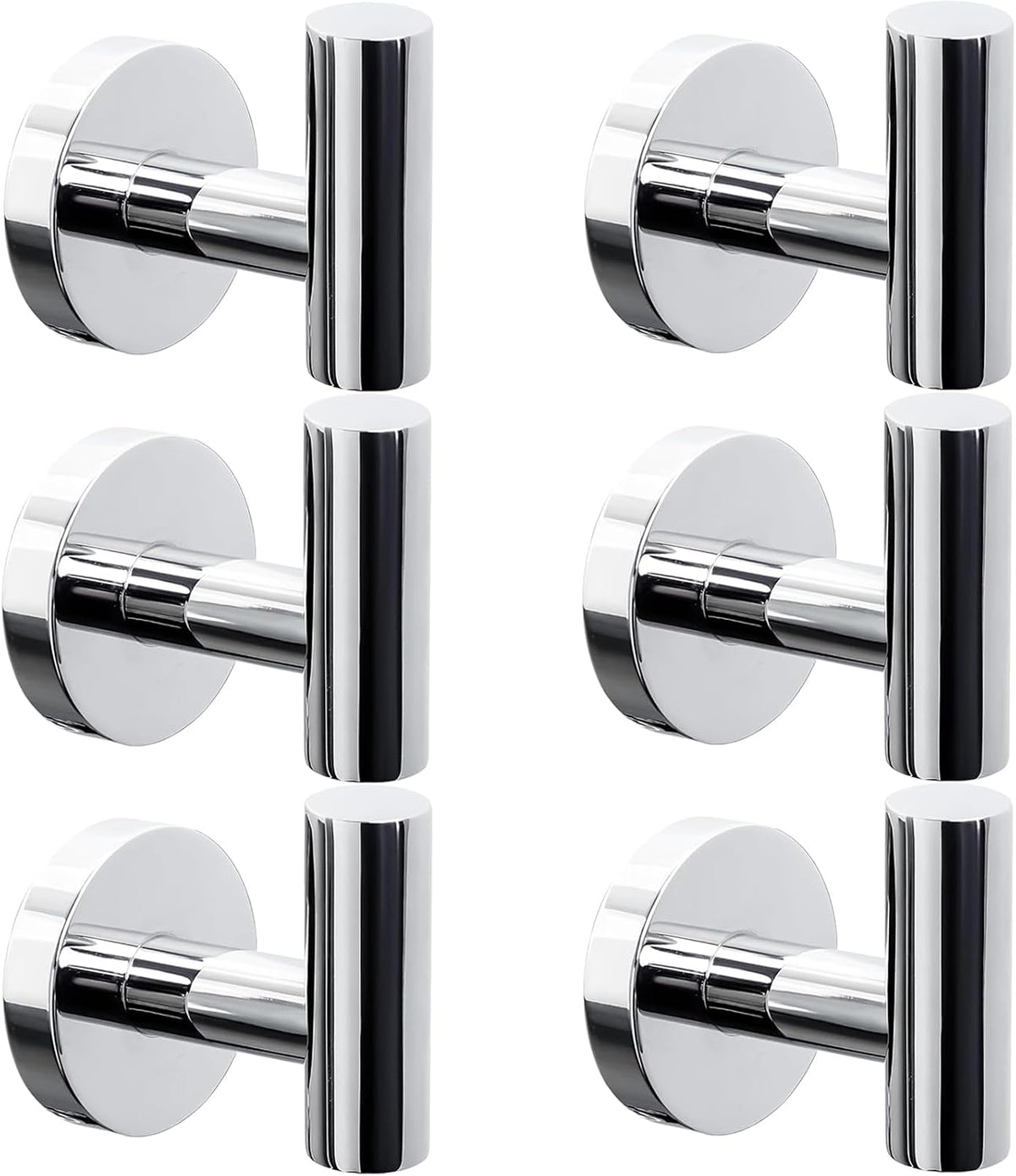 Kruodop Towel Hooks for Bathroom,2 Packs Wall Mount Towel Holder,Black Matte Wall Robe Hook,Stainless Steel Heavy Duty Door Hanger Towel Hook for Kitchen, Bedroom,Hotel,Pool,Coats(Drilling)