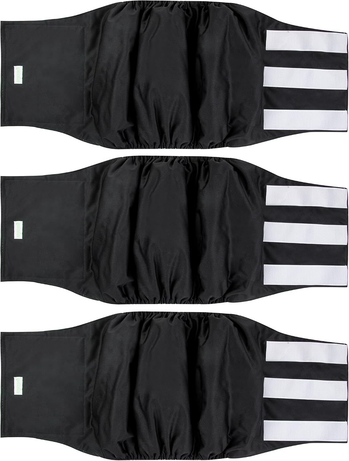 Wegreeco Washable Male Dog Belly Band - Pack of 3 - Washable Male Dog Belly Wrap, Small Doggie Dog Diapers Male for Doggy Puppy (Black, Charcoal, Navy, Small)