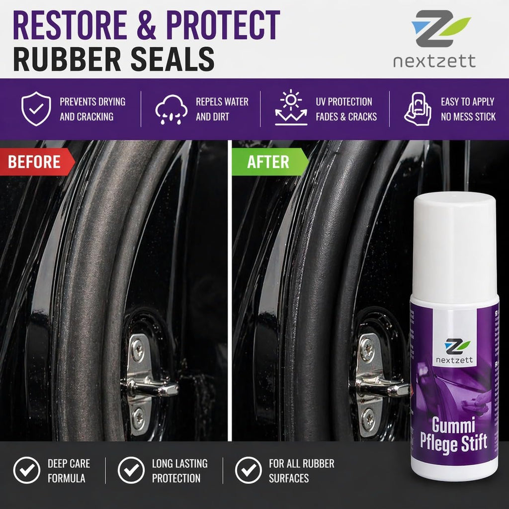 nextzett Gummi Pflege Rubber Care Stick Car Weatherstrip & Seal Conditioner Prevents Freezing, Cracking, Fading 3.4 fl oz