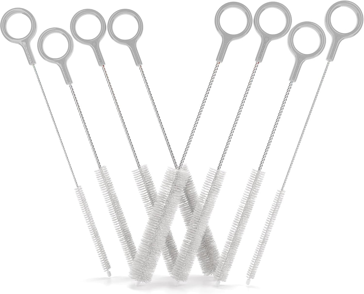 Buenalife Heavy Duty Cleaning Brushes Set of 4 - Extra Long Straw Cleaners for Metal and Plastic Reusable Drinking Straws, to Clean Small Spaces, Sippy Cups, Water Bottles - Sturdy Hard Brush Bristles