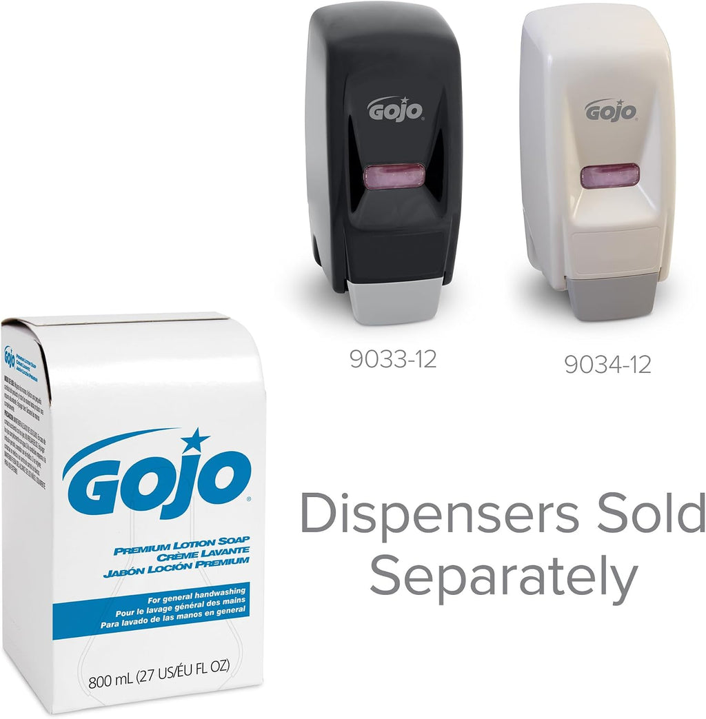 GOJO 800 Series Lotion Soap Refill, 12ct x 800 mL - 9106-12