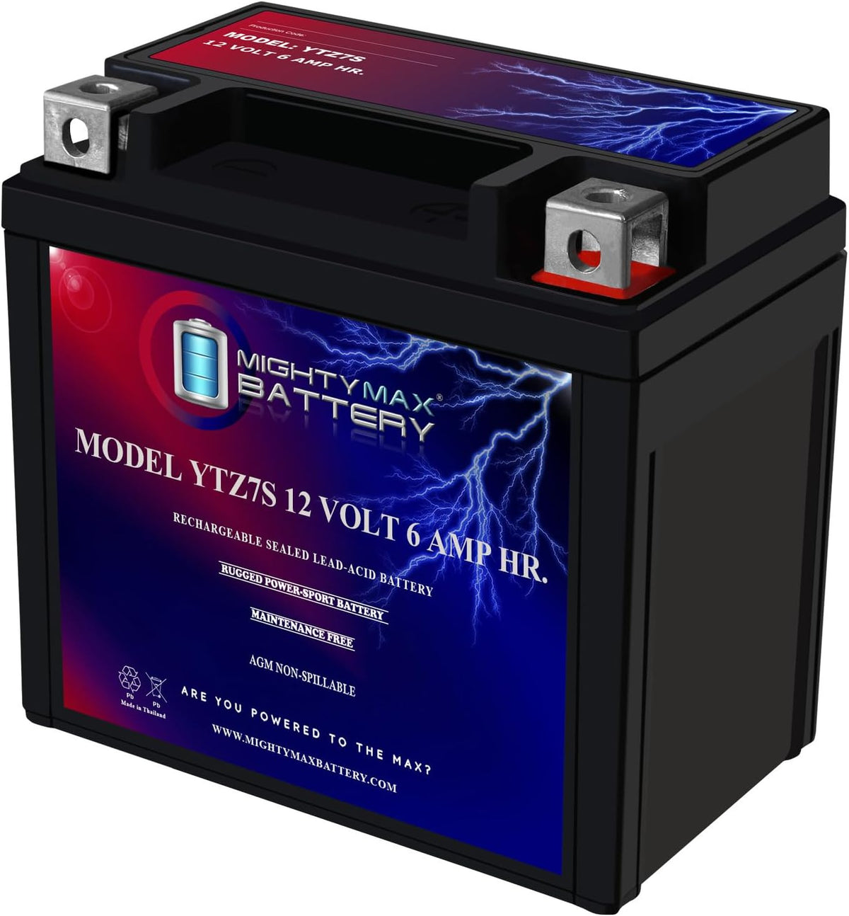 Mighty Max Battery YTZ14S -12 Volt 11.2 AH, 230 CCA, Rechargeable Maintenance Free SLA AGM Motorcycle Battery