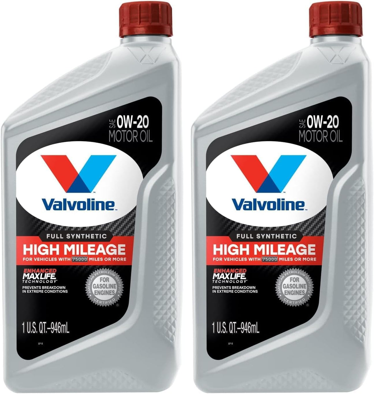 Valvoline High Mileage with MaxLife Technology SAE 10W-40 Synthetic Blend Motor Oil 5 QT