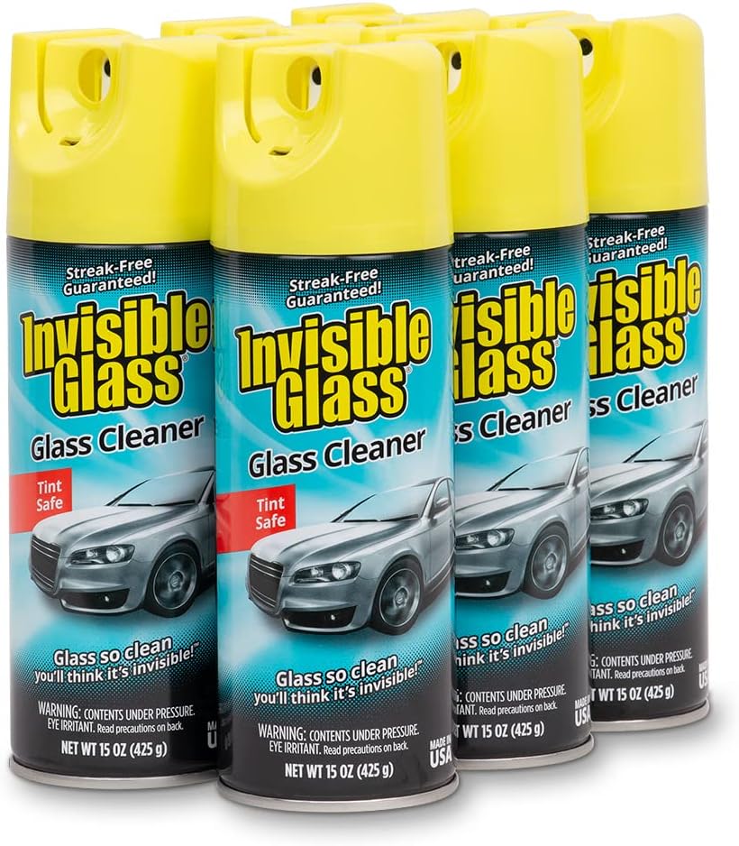 Invisible Glass Premium Glass Cleaner Aerosol Spray, 15 oz