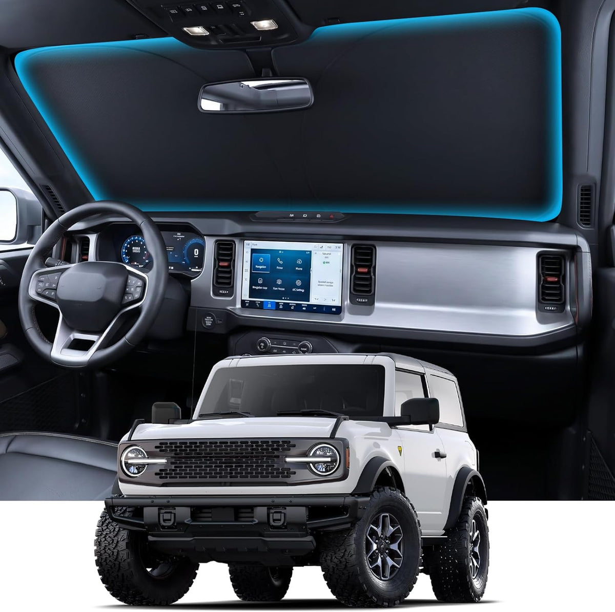Wigoo for Tesla Model Y/YL 2020-2026 Windshield Sunshade, Keeps Cool
