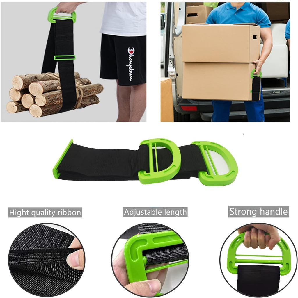 Moving Straps Lifting（Padded） one Person 2-Person Lifting and Moving System Appliance,for Harness Moving Mattress Couch Furniture Heavy Things,Suitable Professional Moving Body Strap Wrist Strap