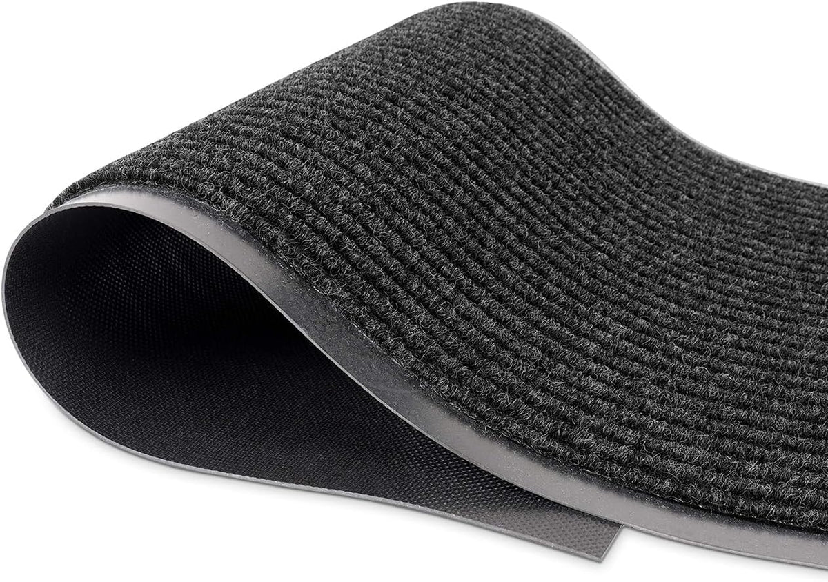 Commercial Floor Mat, Heavy Duty Indoor Outdoor Door Mat, 3x5 Feet Grey, Waterproof Entrance Mat, Non-Slip Backing Rug for Office, Store, Warehouse, Hallway, Garage & Entryway