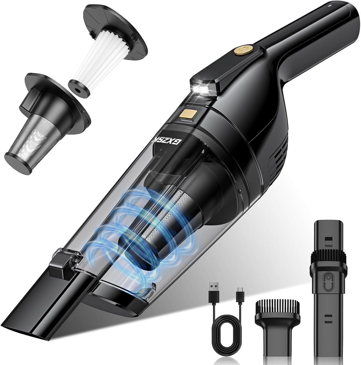 Gxzsk Handheld Vacuum Cordless, Hand Held Car Vacuum Cleaner, Hand Vacuum