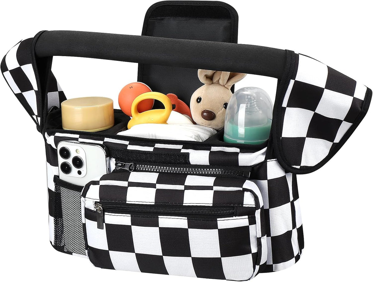 Accmor Universal Stroller Organizer with Insulated Cup Holder