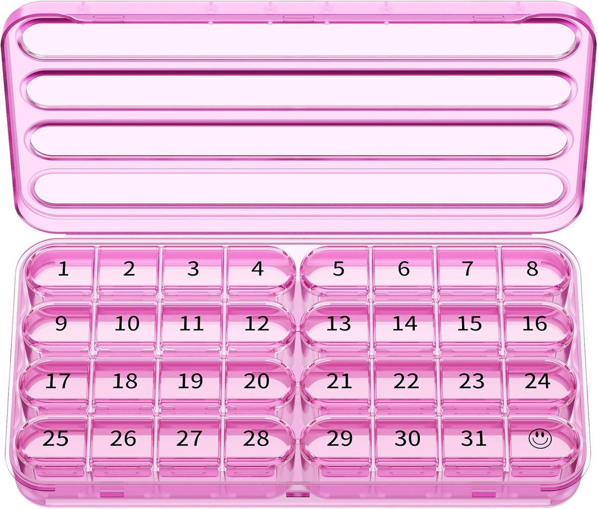 Zoksi Monthly Pill Organizer 1 Time a Day, 30 Day Pill Box Organizer